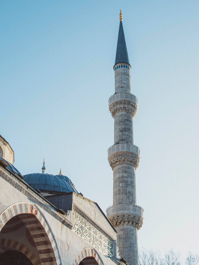 exterior close up view of Blue Mosque, Istanbul
