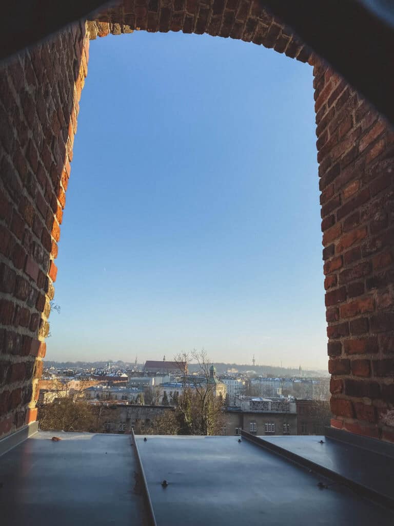 views overlooking Kraków city from Wawel Castle