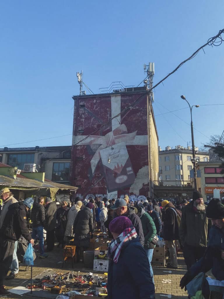 Krakow flea market on a Saturday