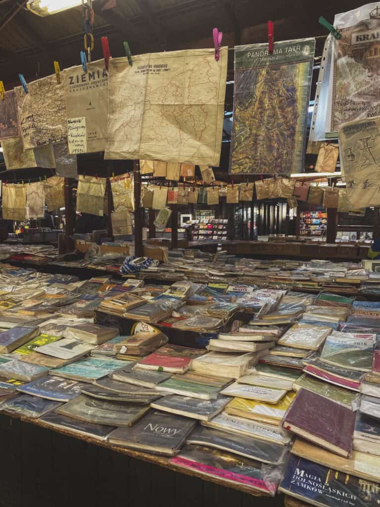 Krakow flea market on a Saturday