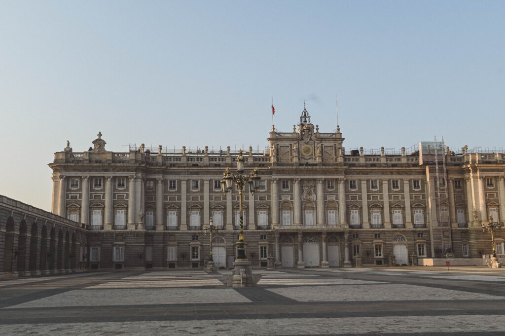 Outside the Royal Palace Madrid