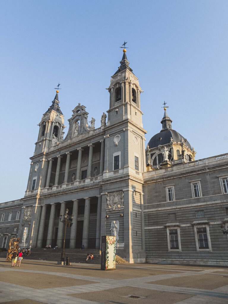 outside of the Almudena Cathedral