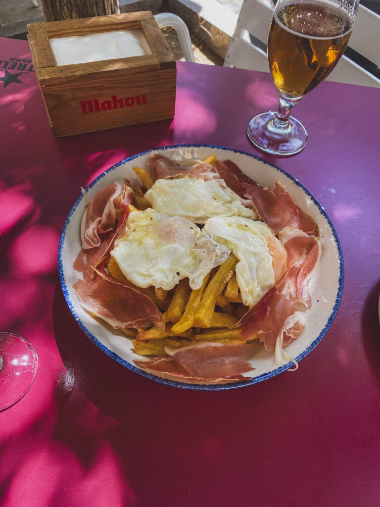 broken eggs dish food in Madrid