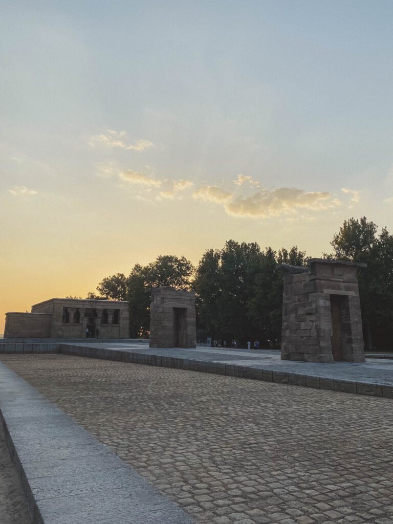sunset at Temple Debod