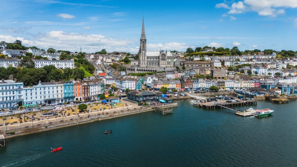 view of Cobh a seaside town in Ireland