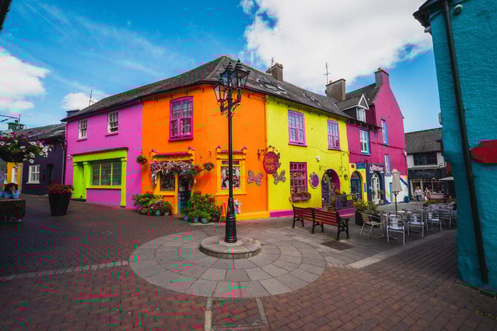 colourful houses on the street in Cobh