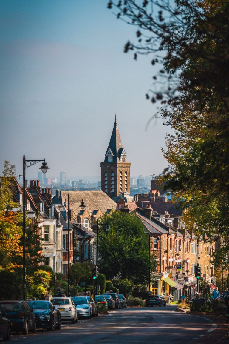 view of London's skyline from Highgate
