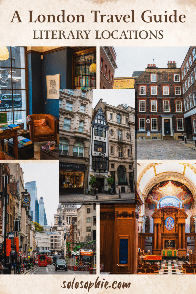 Literary locations in London travel guide
