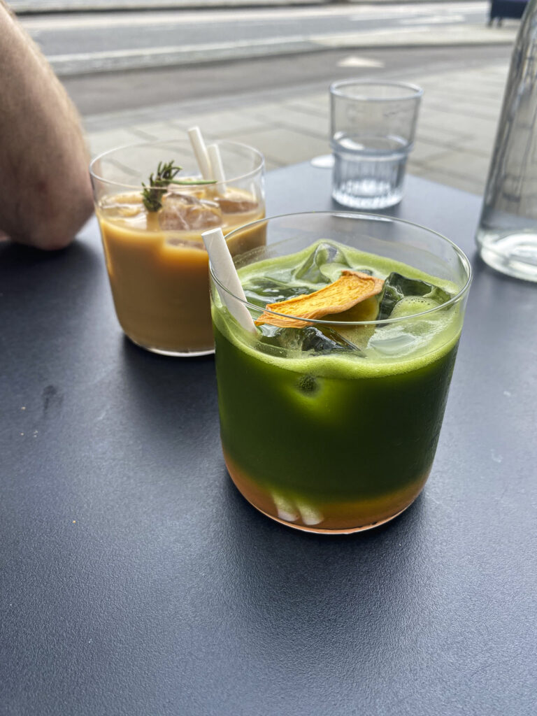 iced matcha drink