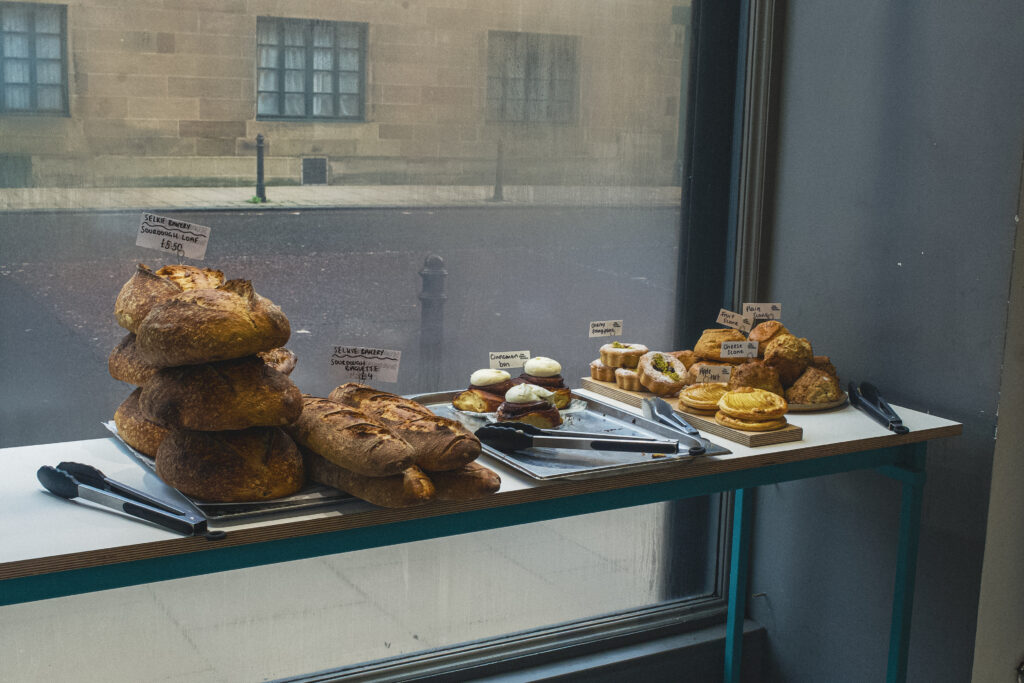 Pastry section window display edinburgh