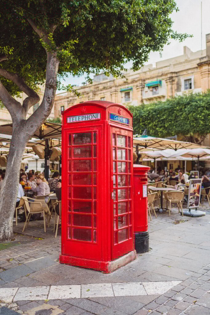 red phone box valletta