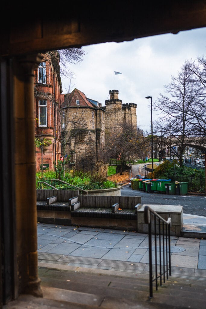 newcastle castle seen from the cathedral