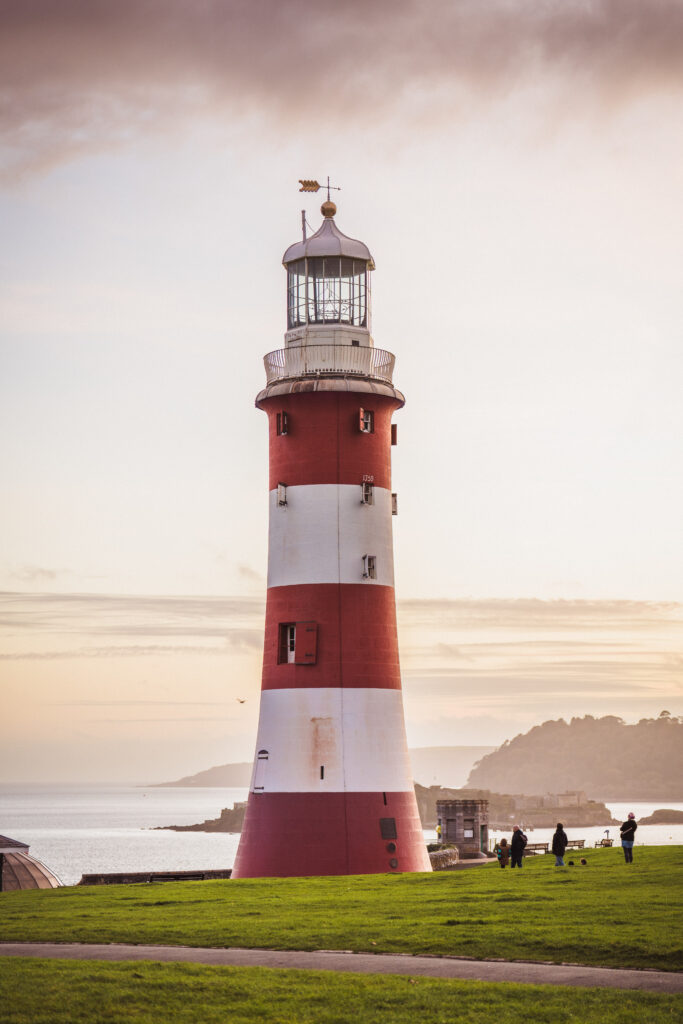 plymouth hoe sunset
