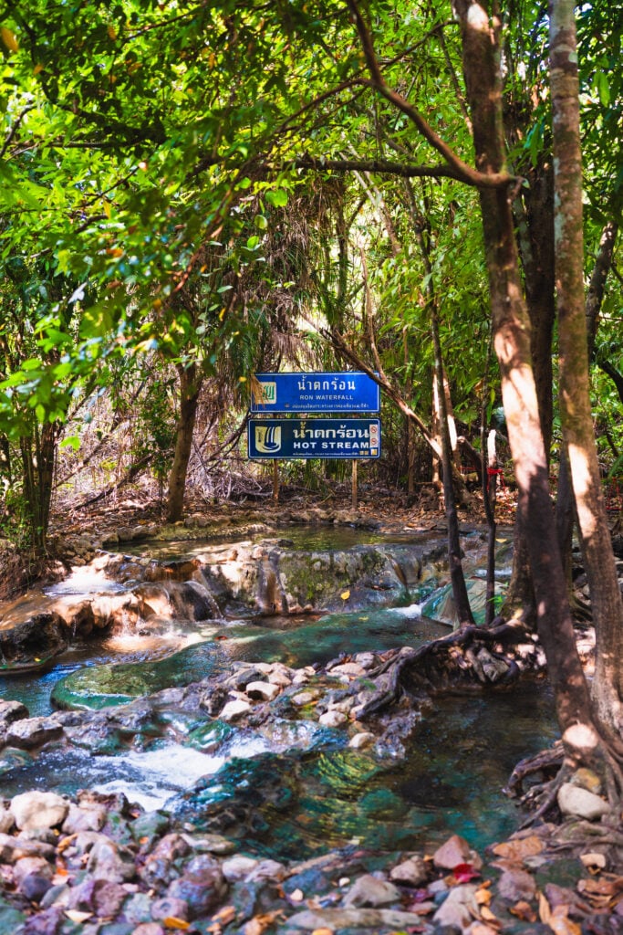 krabi hot stream waterfall
