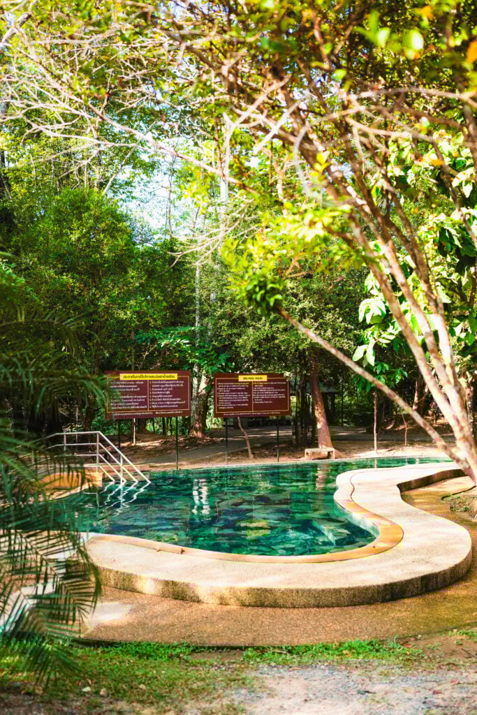 pool at the krabi hot springs