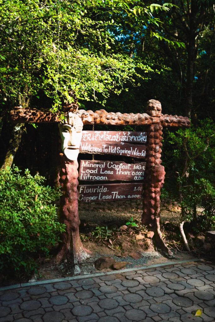 composition of the water krabi hot springs