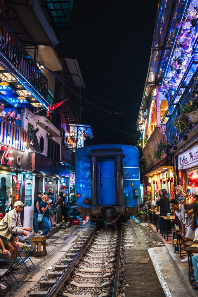 train leaving hanoi train street