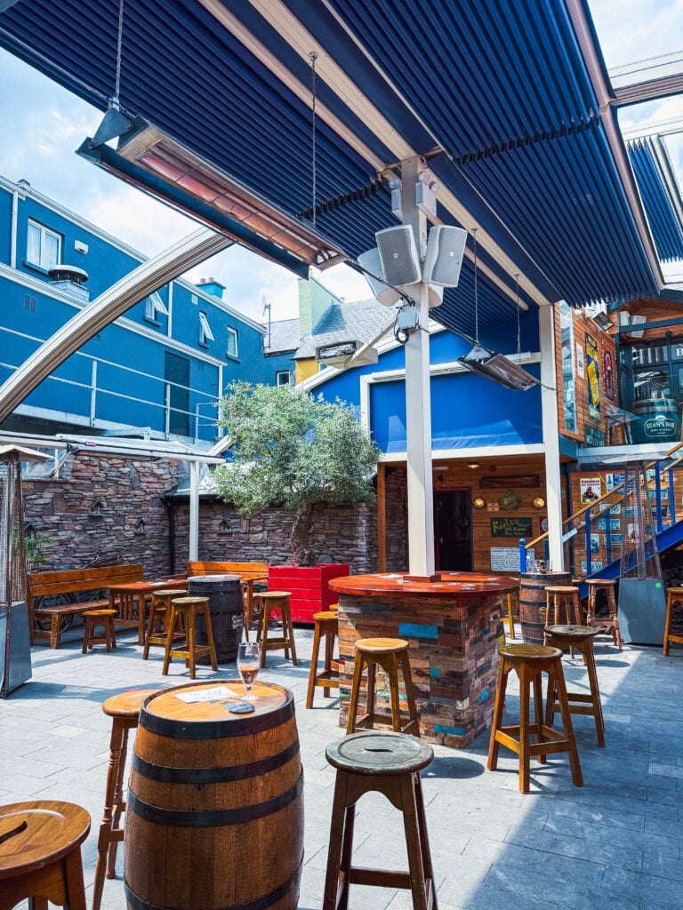 seating area outside seans bar