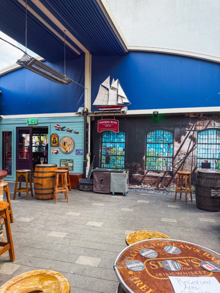 outdoor seating area seans bar