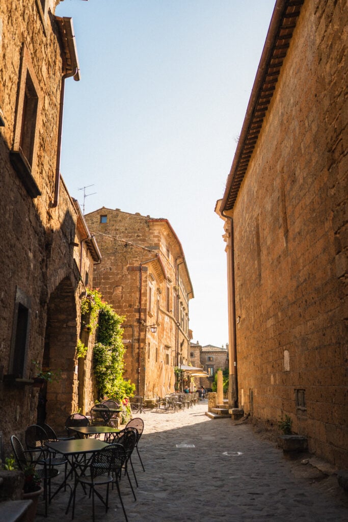 terrace in civita di bagnoregio