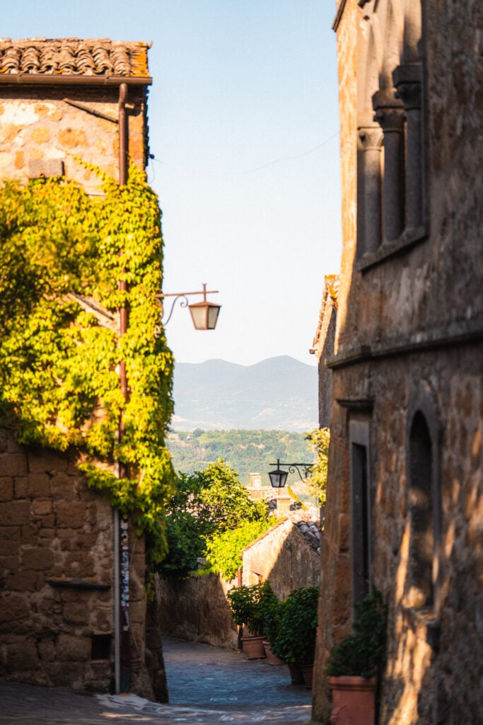 view onto mountains civita di bagnoregio