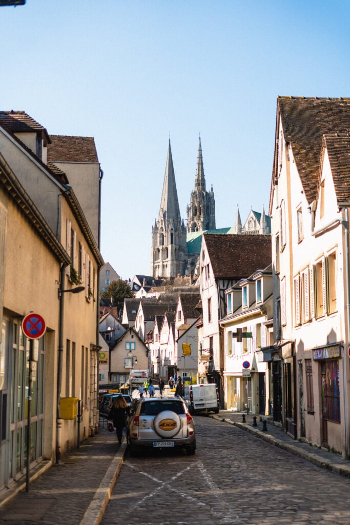 chartres cathedral from afar
